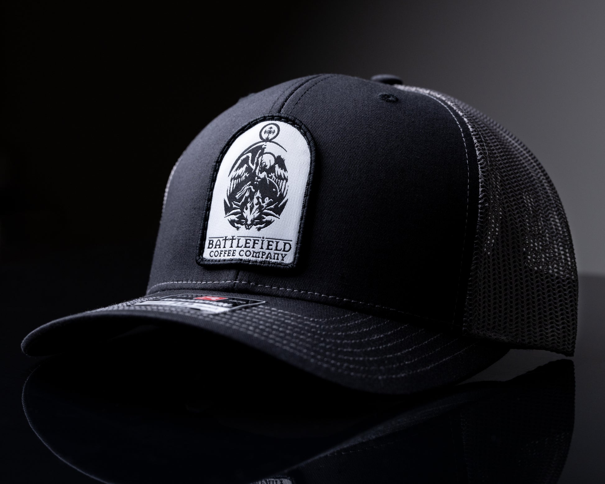 Black & Heather Grey Trucker Hat